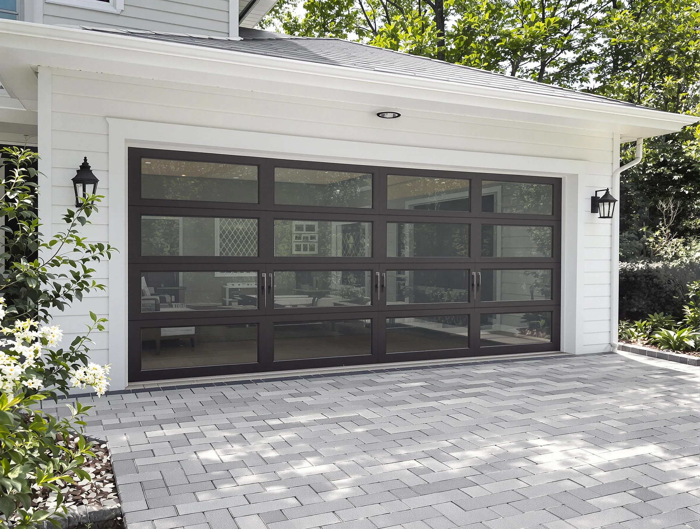 Midwest City Garage Door Repair design specialist presenting custom garage door options to Midwest City homeowner